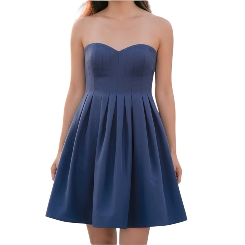 J Crew Navy Strapless Cocktail Dress NWT Size 6